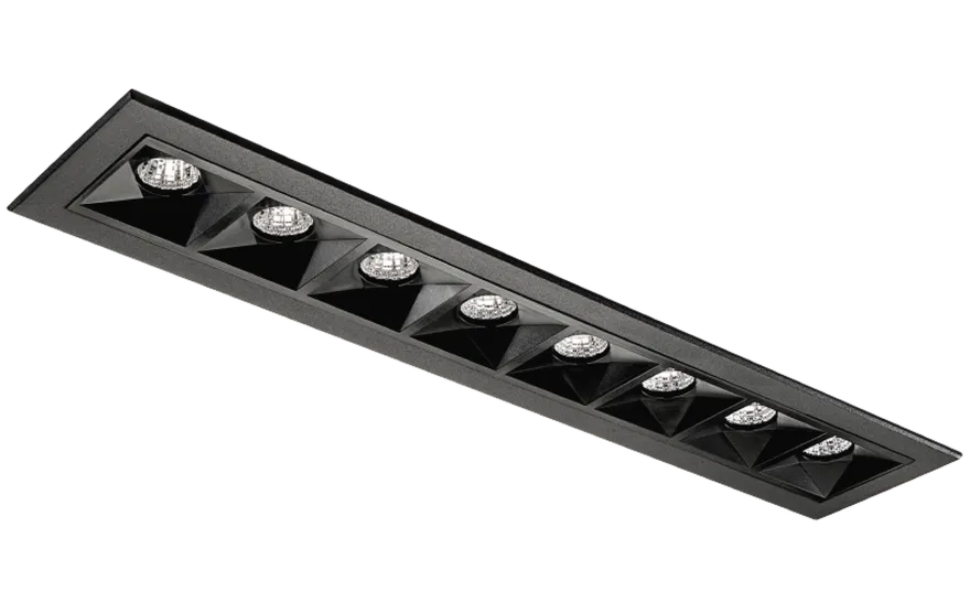 Inspire R 300 innfelt downlight 8 lys 15W RA98 2700K dimbar