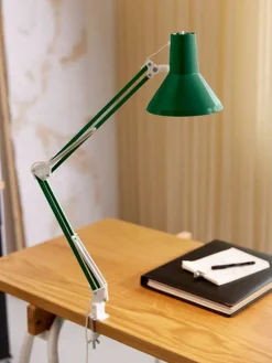 Jensen bordlampe m/bordklemme og veggfeste - Grønn