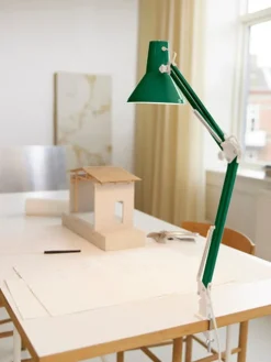 Jensen bordlampe m/bordklemme og veggfeste - Grønn
