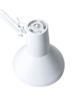 Jensen bordlampe m/bordklemme og veggfeste - Hvit