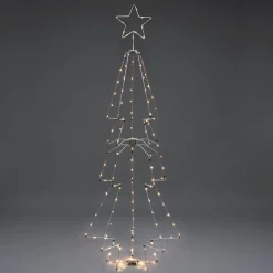 Juletre metall 210cm led - Hvit