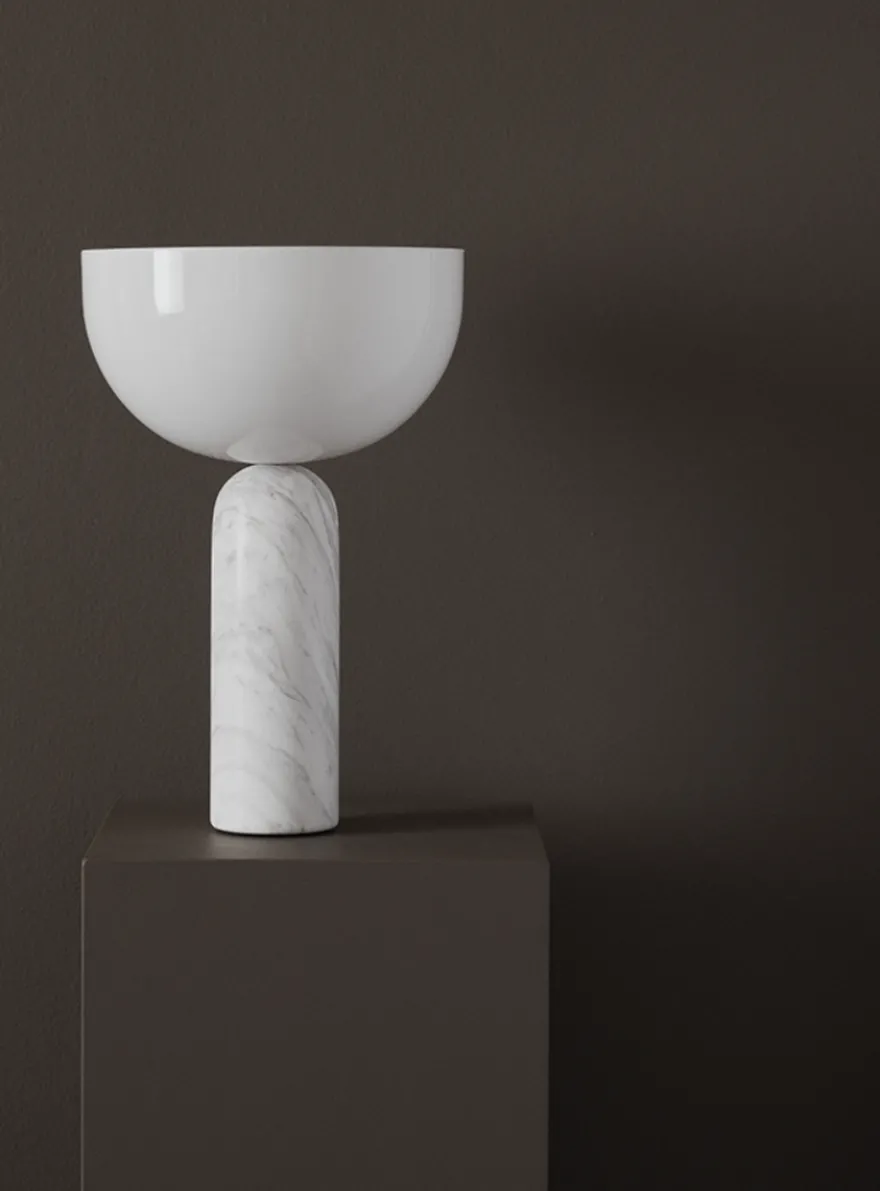 Kizu bordlampe - hvit marmor - L