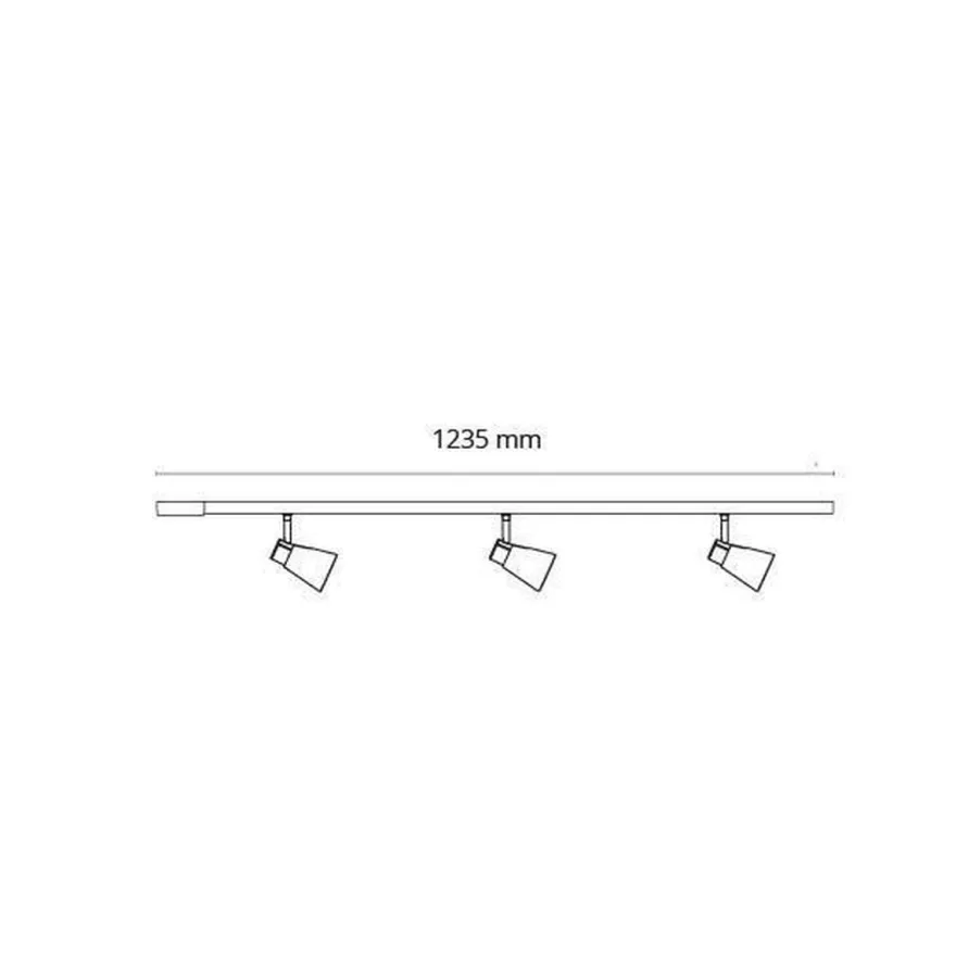 Komplett 1,2m Zip Zoom 3x6W dimtowarm m/endetilkobling - matthvit