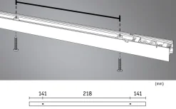 Lyskanal 0,5 meter til Linion kanalsystem 8,5W 3000 Kelvin