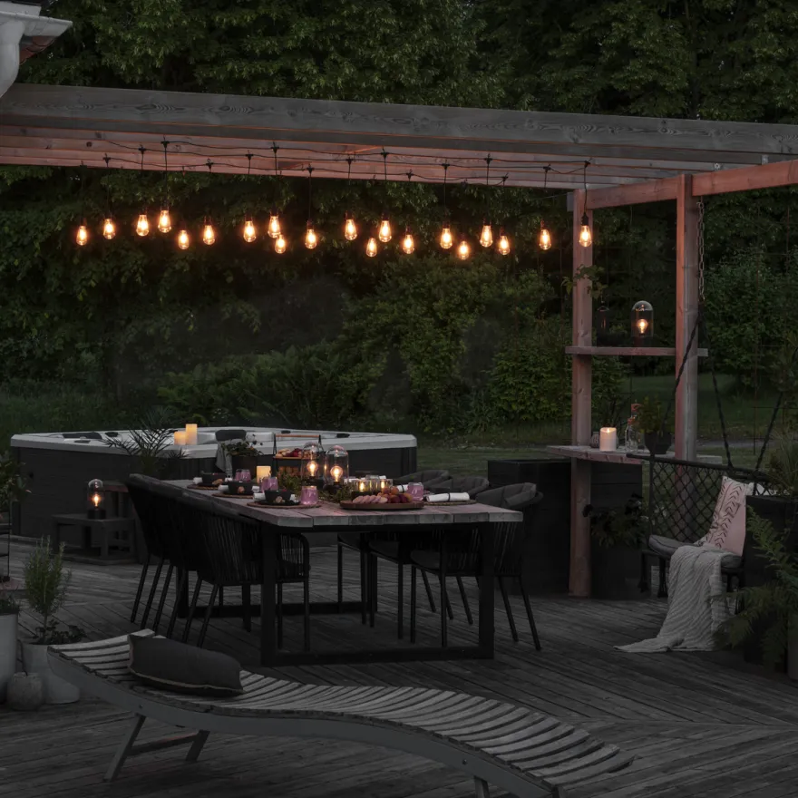 Lysslynge 10 lys utskiftbar nedhengt - Amber