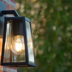 Matsol vegglampe utendørs E27 - Svart