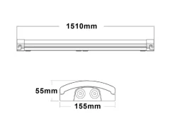 Mega Batten lysarmatur 47W 3000/4000K IP44 - 151 cm