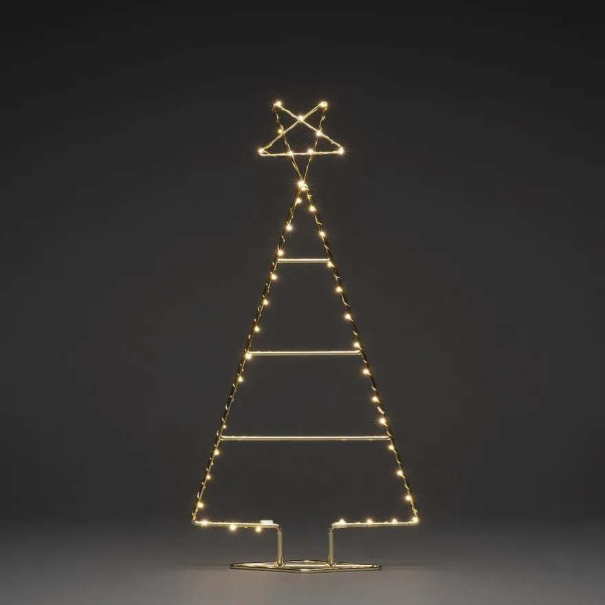 Messing juletre 60 cm 45 LED