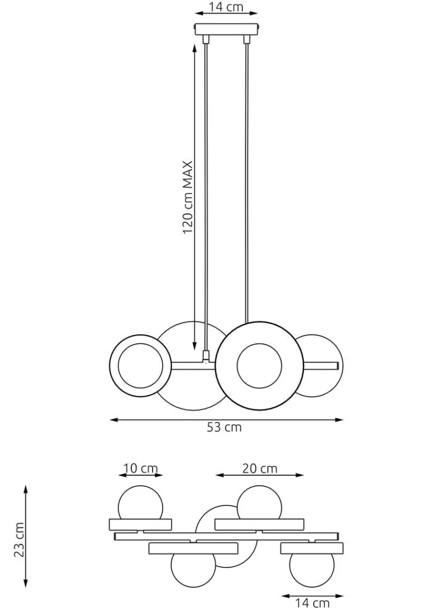 Model takpendel 4-lys