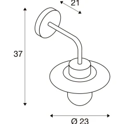 Molat vegglampe utendørs IP44