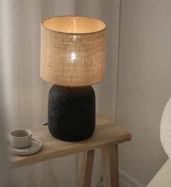 Montagna bordlampe 45 - Svart/Natur