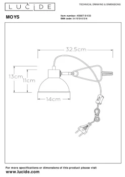Moys bordlampe med clips