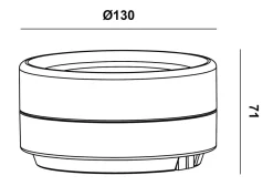 Nova Alba tak/vegglampe 9W 2700/3000/4000 Kelvin IP65 - Dimbar
