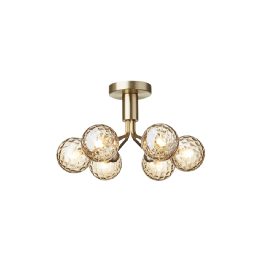 Nuura Apiales 6 taklampe børstet messing / optic gold glass