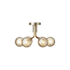 Nuura Apiales 6 taklampe børstet messing / optic gold glass