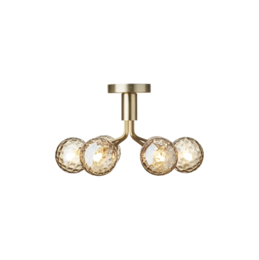 Nuura Apiales 6 taklampe børstet messing / optic gold glass
