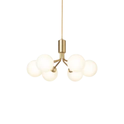 Nuura Apiales 6 taklampe - messing / opal