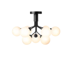 Nuura Apiales 9 taklampe satin svart/opal
