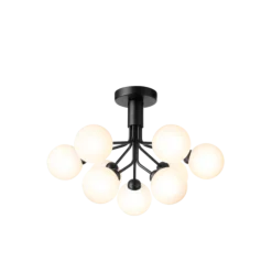Nuura Apiales 9 taklampe satin svart/opal