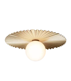 Nuura Liila Muuse vegglampe/taklampe - medium - Messing / opal