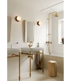 Nuura Liila 1 vegglampe/taklampe - medium - bronse/opal
