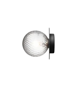 Nuura Liila 1 vegglampe/taklampe - medium - svart / optic