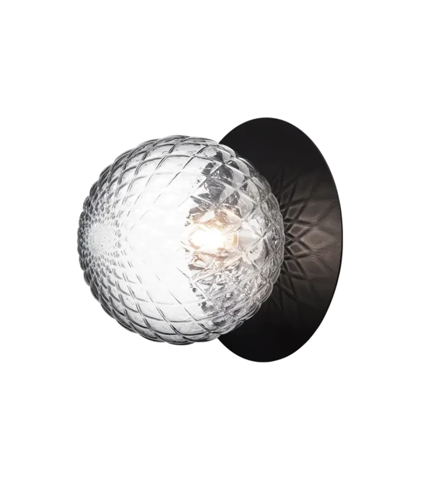 Nuura Liila 1 vegglampe/taklampe - large - svart / optikk