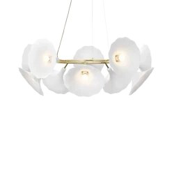 Nuura Petalii 10 taklampe Hvit/messing