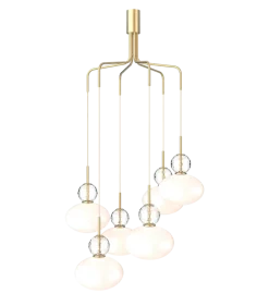 Nuura Rizzatto cluster 6 taklampe Hvit/messing