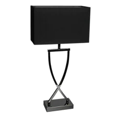Omega bordlampe 52 cm - Svart krom