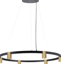 Oz K4 circular takpendel 60 cm - Svart/Gullfarget