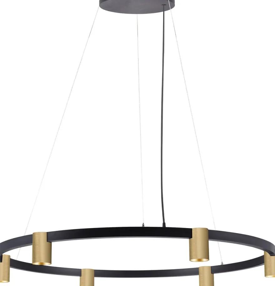 Oz K4 circular takpendel 60 cm - Svart/Gullfarget