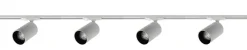 Oz spotskinne 4 spotter 2 meter - Pure white/Svart