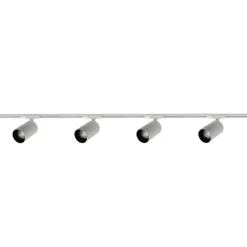 Oz spotskinne 4 spotter 2 meter - Pure white/Svart