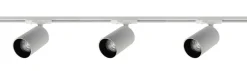 Oz spotskinne 3 spotter 1 meter - Pure white/Svart