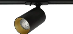 Oz spotskinne 3 spotter 1 meter - Svart/Gull