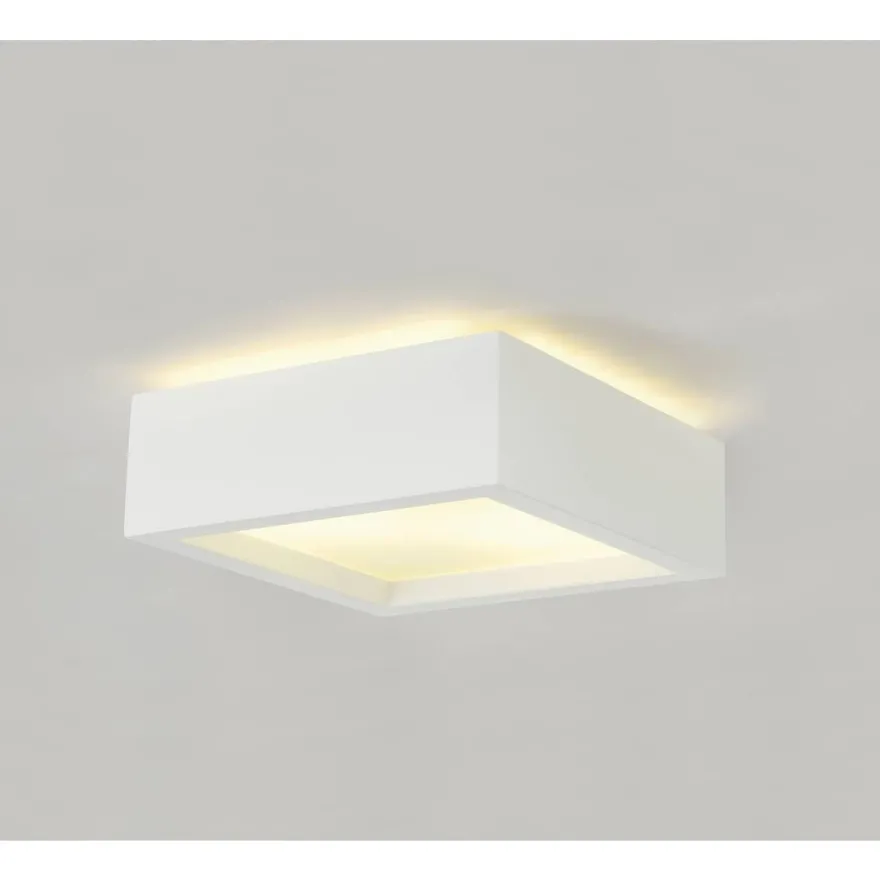 Plastra firkantet taklampe 25x25 cm E27