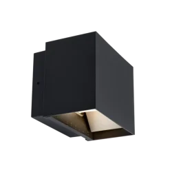 Plaza vegglampe utendørs opp/ned 10W IP65 3000 Kelvin - Svart