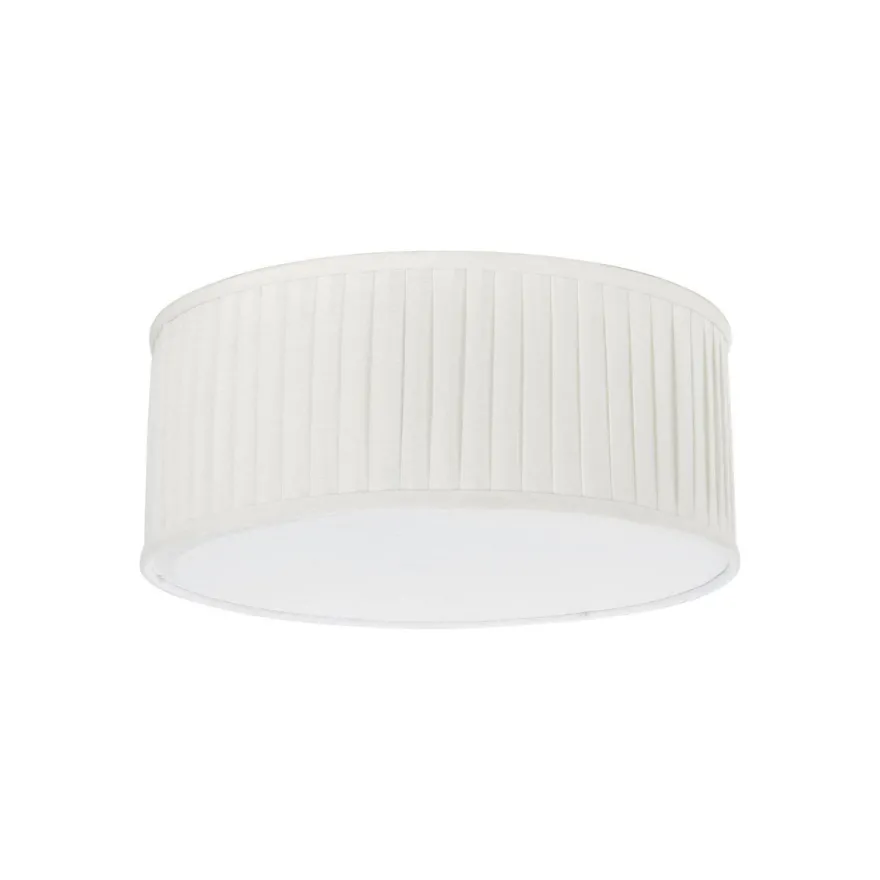 Plissè taklampe 45 - Hvit