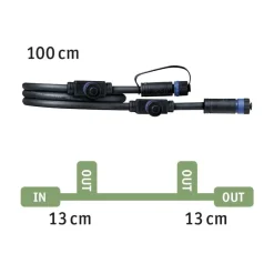 Plug & Shine 1 meter kabel med 3 utganger