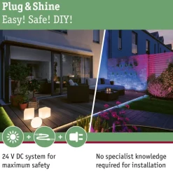 Plug & Shine utenpåliggende lysstang 8,1W 3000 Kelvin IP67