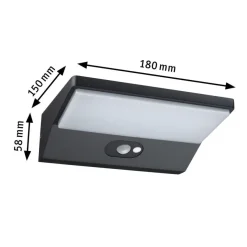 Ronas vegglampe utendørs 3,4W 3000 Kelvin m/bevegelses sensor - Solcelle