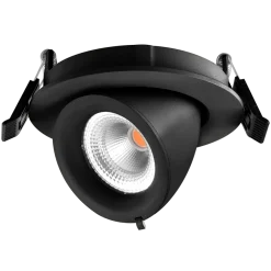 Sargas Rotatable lavtbyggende downlight 8W 2700K Dimbar IP20 - Svart