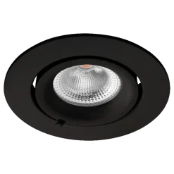 Sargas Rotatable lavtbyggende downlight 8W 2700K Dimbar IP20 - Svart