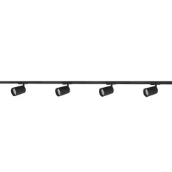 Secco spotskinne 4 spotter 2 meter - Svart