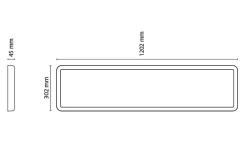 Sense Surface 1200 takarmatur 29W 3000K IP20 IK10 Dimbar - Hvit