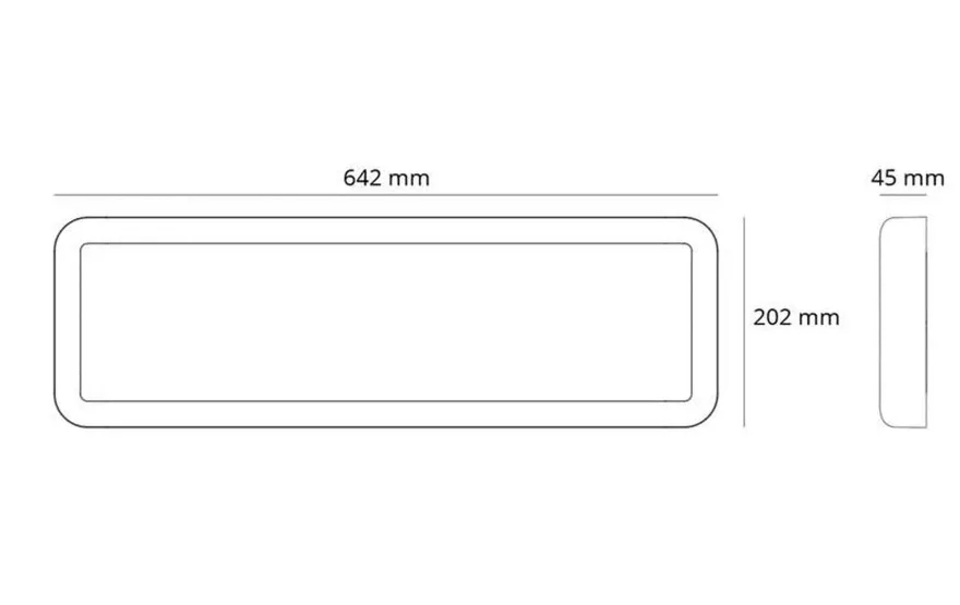 Sense Surface 640 taklampe 18W 3000K IP20 IK10 Dimbar - Hvit