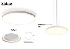 Shine 300 taklampe CS/PS 10/18/24W 2700/3000K Dimbar - Hvit