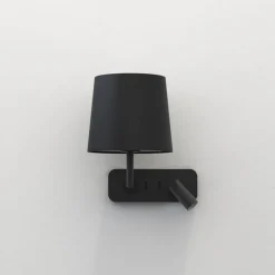 Side by Side vegglampe med skjerm