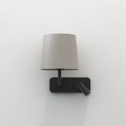 Side by Side vegglampe med skjerm